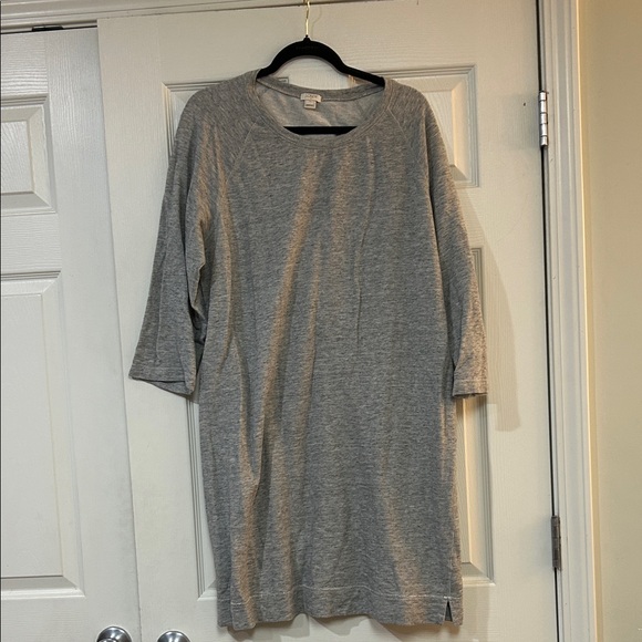 J. Crew Gray Long Sleeve Dress - Picture 1 of 3